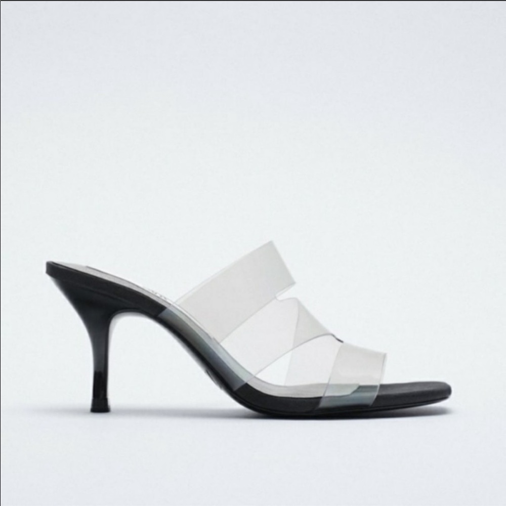 Zara open toe black heels - Picture 4 of 5